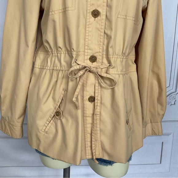 Vintage SCOOP Ladies Utility Raincoat Tan Women’s 13/14 Water Repellent Coat - Picture 2 of 6